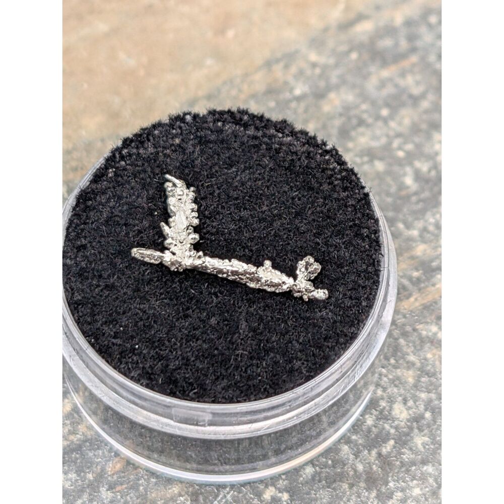 Natural Silver Crystalline Specimen • 0.34g • Raw Dendritic Formation